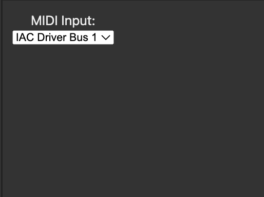 Screenshot of MIDI Input